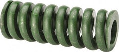 Associated Spring Raymond - 1-1/2" Hole Diam, 3/4" Rod Diam, 4" Free Length, Green Die Spring - 1712 Lb Max Deflection, 1" Max Deflection, Extra Heavy Duty, Chromium Alloy Steel - Exact Industrial Supply