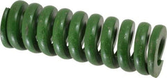 Associated Spring Raymond - 1-1/2" Hole Diam, 3/4" Rod Diam, 4-1/2" Free Length, Green Die Spring - 1665 Lb Max Deflection, 1.13" Max Deflection, Extra Heavy Duty, Chromium Alloy Steel - Exact Industrial Supply