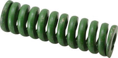 Associated Spring Raymond - 1-1/2" Hole Diam, 3/4" Rod Diam, 5" Free Length, Green Die Spring - 1700 Lb Max Deflection, 1.25" Max Deflection, Extra Heavy Duty, Chromium Alloy Steel - Exact Industrial Supply