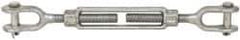 Made in USA - 5,200 Lb Load Limit, 3/4" Thread Diam, 6" Take Up, Steel Jaw & Jaw Turnbuckle - 17" Closed Length - Exact Industrial Supply