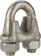 Value Collection - 7/8" Wire Rope U-Bolt Clip - Forged Steel, Galvanized - Exact Industrial Supply