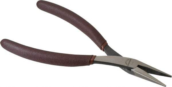 Paramount - 7-25/32" OAL, 1-9/16" Jaw Length x 17/32" Jaw Width, Long Nose Pliers - Serrated Jaw, Slim Line Head, Plastic Dipped Handles - Exact Industrial Supply
