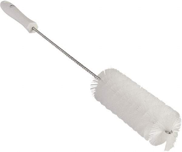 Vikan - 2" Diam Polyester Valve Brush - 19-5/8" OAL, 5-15/16" Head Length, Polypropylene & Stainless Steel Handle - Exact Industrial Supply