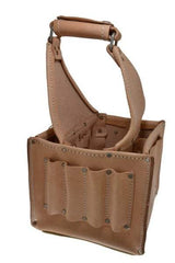 CLC - 17 Pocket Natural Leather Tool Tote - 8" Wide - Exact Industrial Supply