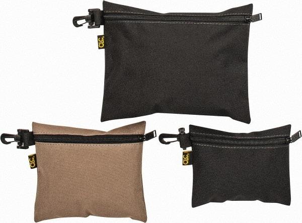 CLC - Black & Khaki Polyester Tool Bag - 9, 7 & 6" Wide x 7" Deep - Exact Industrial Supply