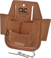CLC - 6 Pocket General Purpose Holster - Leather, Natural - Exact Industrial Supply