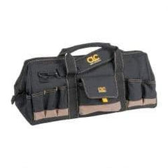 CLC - 32 Pocket Brown & Green Polyester Tool Bag - 24" Wide x 11" Deep x 12" High - Exact Industrial Supply