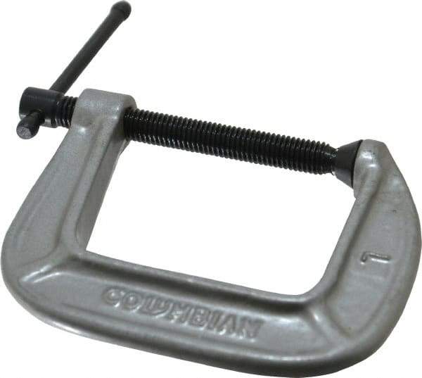 Wilton - Light-Duty 2-1/2" Max Opening, 2-1/2" Throat Depth, Ductile Iron Standard C-Clamp - 1,005 Lb Capacity, 0" Min Opening, Standard Throat Depth - Exact Industrial Supply