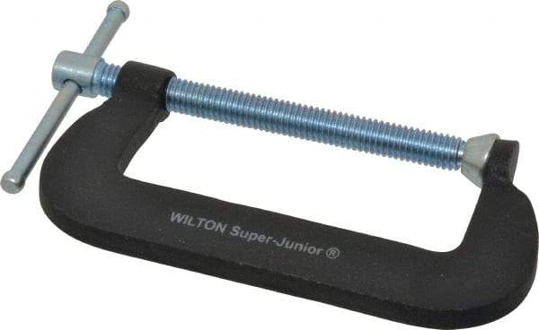 Wilton - Light-Duty 3" Max Opening, 1-3/8" Throat Depth, Forged Steel Standard C-Clamp - 1,100 Lb Capacity, 0" Min Opening, Standard Throat Depth, Steel Screw - Exact Industrial Supply