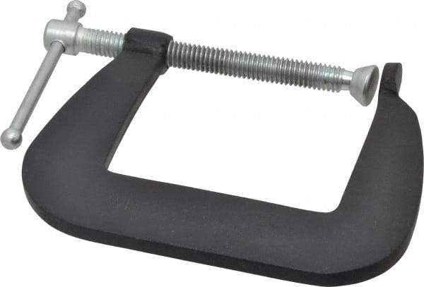 Wilton - Light-Duty 2-1/2" Max Opening, 2-1/2" Throat Depth, Forged Steel Standard C-Clamp - 850 Lb Capacity, 0" Min Opening, Standard Throat Depth, Steel Screw - Exact Industrial Supply