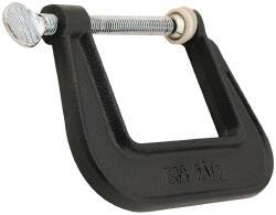 Wilton - Light-Duty 1-1/4" Max Opening, 1-1/4" Throat Depth, Ductile Iron Standard C-Clamp - 450 Lb Capacity, 0" Min Opening, Standard Throat Depth, Steel Screw - Exact Industrial Supply