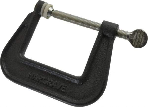 Wilton - Light-Duty 2-1/2" Max Opening, 2-5/16" Throat Depth, Ductile Iron Standard C-Clamp - 550 Lb Capacity, 0" Min Opening, Standard Throat Depth, Steel Screw - Exact Industrial Supply