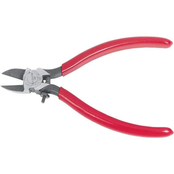 Proto - 7-5/16" OAL, Diagonal Cutter - 1" Jaw Length x 29/32" Jaw Width, Oval Head, Plastisol Handle - Exact Industrial Supply