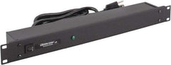 Wiremold - 6 Outlets, 120 Volts, 15 Amps, 6' Cord, Power Outlet Strip - 1 Circuits, Rack Mount, 5-15P NEMA Configuration, 19" Strip, cULus, UL Listed File 1449 - Exact Industrial Supply