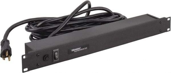 Wiremold - 6 Outlets, 120 Volts, 20 Amps, 15' Cord, Power Outlet Strip - Rack Mount, 6 Back NEMA Configuration, 19" Strip, cULus Recognized - Exact Industrial Supply