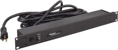 Wiremold - 6 Outlets, 120 Volts, 20 Amps, 15' Cord, Power Outlet Strip - Rack Mount, 6 Back NEMA Configuration, 19" Strip, cULus Recognized - Exact Industrial Supply