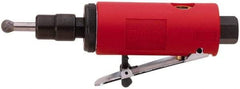 Sioux Tools - 1/4" Collet, Straight Handle, Straight Air Die Grinder - 26,000 RPM, Front Exhaust, 16 CFM, 0.3 hp, 6.21 bar, 1/4 NPT - Exact Industrial Supply