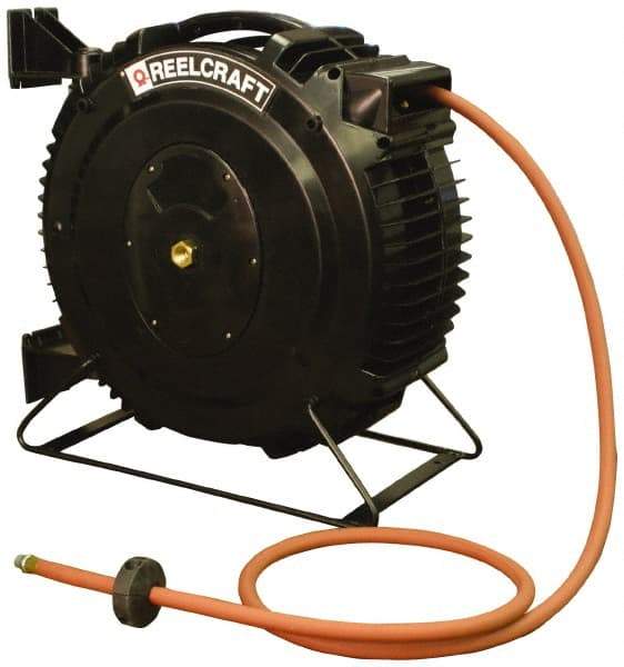 Reelcraft - 66' Spring Retractable Hose Reel - 232 psi, Hose Included - Exact Industrial Supply
