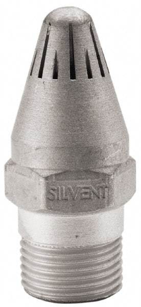 Silvent - Blow Gun High Force Nozzle - 3/8 MPT, 1.81" Hose Length, Aluminum, 145 psi, 238°F - Exact Industrial Supply