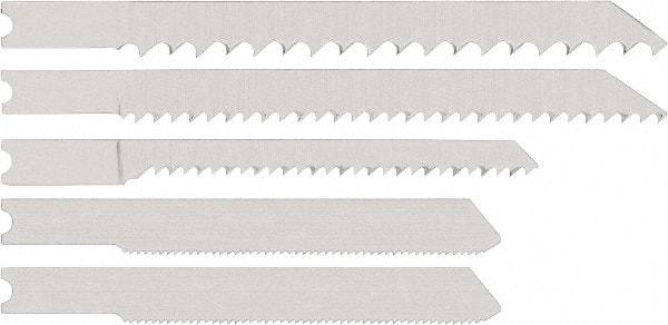 DeWALT - 15 Piece, 3" to 4" Long, 5 to 12 Teeth per Inch, Bi-Metal Jig Saw Blade Set - Toothed Edge, U-Shank - Exact Industrial Supply