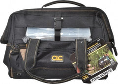 CLC - 16 Pocket Black Polyester Tool Bag - 12" Wide x 8" Deep x 9" High - Exact Industrial Supply