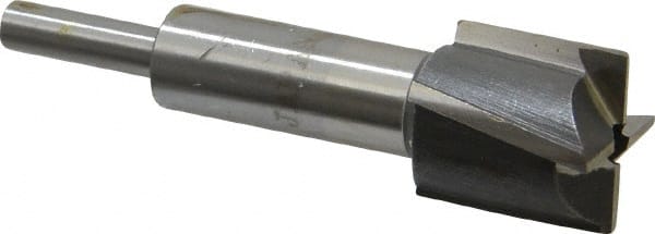 Value Collection - 27/32" Diam, 1/4" Shank, Diam, 4 Flutes, Straight Shank, Interchangeable Pilot Counterbore - Exact Industrial Supply