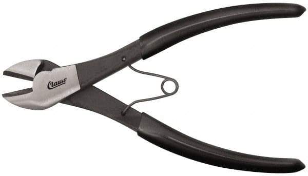 Clauss - 7" OAL, Wire Cutter - 7/8" Jaw Length x 1-1/8" Jaw Width, Standard Head, Vinyl Coated Handle - Exact Industrial Supply