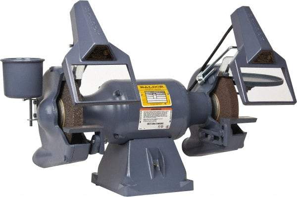Baldor - 8" Wheel Diam x 1" Wheel Width, 3/4 hp Grinder - 3/4" Arbor Hole Diam, 1 Phase, 3,600 Max RPM, 115/230 Volts - Exact Industrial Supply