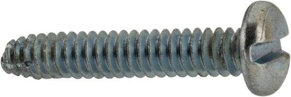 Value Collection - #4-40 UNC Thread, 5/8" Length Under Head, Slotted Drive Steel Thread Cutting Screw - Pan Head, Grade 2, Point Type F, Zinc-Plated Finish - Exact Industrial Supply