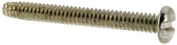 Value Collection - #4-40 UNC Thread, 1" Length Under Head, Slotted Drive Steel Thread Cutting Screw - Pan Head, Grade 2, Point Type F, Zinc-Plated Finish - Exact Industrial Supply