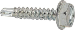 Value Collection - #6 Hex Washer Head Sheet Metal Screw - Steel, 3/4" Length Under Head, Grade 2 - Exact Industrial Supply
