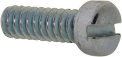 Value Collection - #4-40 UNC, 5/16" Length Under Head Slotted Drive Machine Screw - Fillister Head, Grade 2 Steel, Zinc-Plated Finish, Without Washer - Exact Industrial Supply