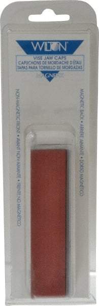 Wilton - 4-1/2" Jaw Width, Fiber Covered Aluminum, Vise Jaw Cap - Magnetic Attachment - Exact Industrial Supply