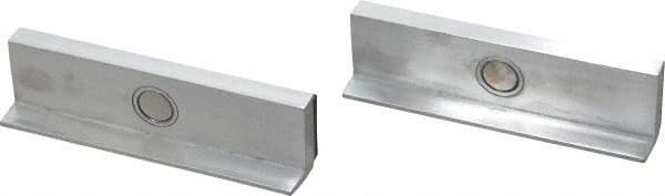 Wilton - 4" Jaw Width, Rubber Covered Aluminum, Vise Jaw Cap - Magnetic Attachment - Exact Industrial Supply