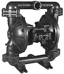 SandPIPER - 2" NPT, Metallic, Air Operated Diaphragm Pump - Buna Diaphragm, Stainless Steel Housing - Exact Industrial Supply