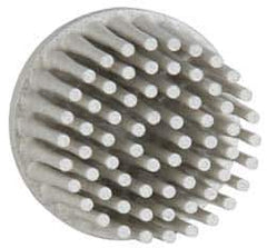 3M - 1" 120 Grit Ceramic Straight Disc Brush - Fine Grade, Type R Quick Change Connector, 5/8" Trim Length - Exact Industrial Supply