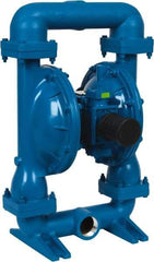 SandPIPER - 2" NPT, Metallic, Air Operated Diaphragm Pump - Buna Diaphragm, Aluminum Housing - Exact Industrial Supply