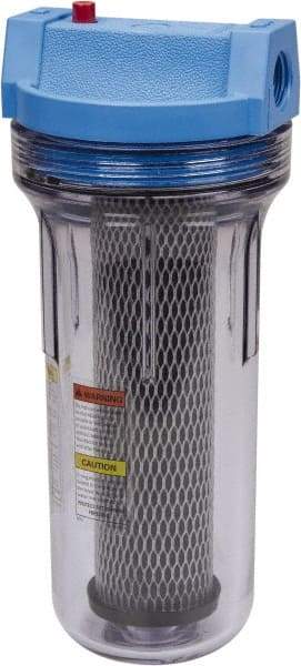Pentair - 4-5/8 Inch Outside Diameter, 14 Inch Cartridge Length, 5 Micron Rating, Cartridge Filter Assembly - 3/4 Inch Pipe, Reduces Taste, Odor and Sediment - Exact Industrial Supply