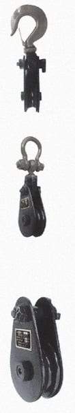 Value Collection - 4, 400 Lbs. Load Limit, Side Release Snatch Block - Single Sheave, 3 Inch Outside Diameter, Wire Rope, 5/16 Inch Diameter, Steel - Exact Industrial Supply