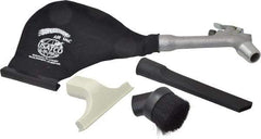 US Airtool - Portable Vacuum Air Gun Kit with Round Brush, Crevice Tool & 5" Wide Nozzle - Vacuums Chip, Dirt, Powder & Liquid - Exact Industrial Supply