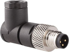Brad Harrison - 4 Amp, Male 90° Field Attachable Connector Sensor and Receptacle - 60 VAC, 75 VDC, IP67 Ingress Rating - Exact Industrial Supply