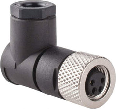Brad Harrison - 4 Amp, Female 90° to Male 90° Field Attachable Connector Sensor and Receptacle - 60 VAC, 75 VDC, IP67 Ingress Rating - Exact Industrial Supply
