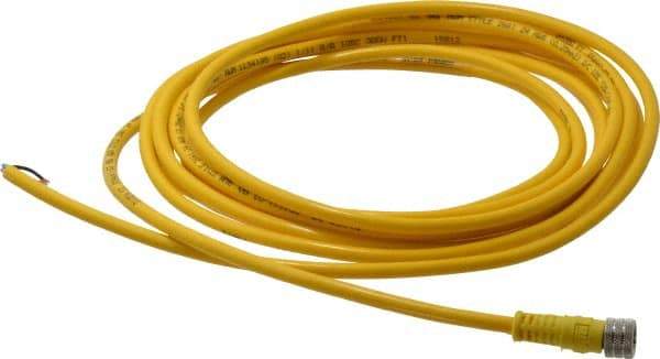 Brad Harrison - 3 Amp, M8 Female Straight to Pigtail Cordset Sensor and Receptacle - 60 VAC, 75 VDC, 4m Cable Length, IP68 Ingress Rating - Exact Industrial Supply