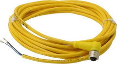Brad Harrison - 4 Amp, M12 Female 90° to Pigtail Cordset Sensor and Receptacle - 250 VAC/VDC, 5m Cable Length, IP67 Ingress Rating - Exact Industrial Supply