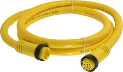 Brad Harrison - 7 Amp, Female Straight, Male Straight Cordset Sensor and Receptacle - 600 Volt, 1.83m Cable Length, IP67 Ingress Rating - Exact Industrial Supply