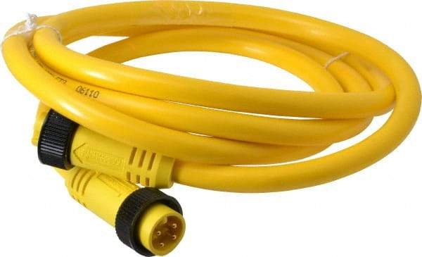 Brad Harrison - 10 Amp, Female Straight, Male Straight Cordset Sensor and Receptacle - 600 Volt, 1.83m Cable Length, IP67 Ingress Rating - Exact Industrial Supply