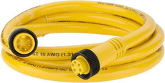Brad Harrison - 8 Amp, Female Straight, Male Straight Cordset Sensor and Receptacle - 600 Volt, 1.83m Cable Length, IP67 Ingress Rating - Exact Industrial Supply