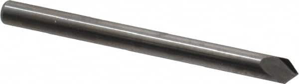 Accupro - 1/8" Diam 2 Flute Single End Solid Carbide Chamfer Mill - Exact Industrial Supply