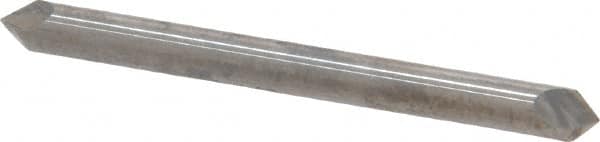 Accupro - 1/8" Diam 2 Flute Double End Solid Carbide Chamfer Mill - Exact Industrial Supply