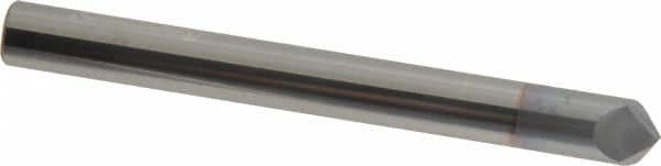Accupro - 1/4" Diam 2 Flute Single End Solid Carbide Chamfer Mill - Exact Industrial Supply
